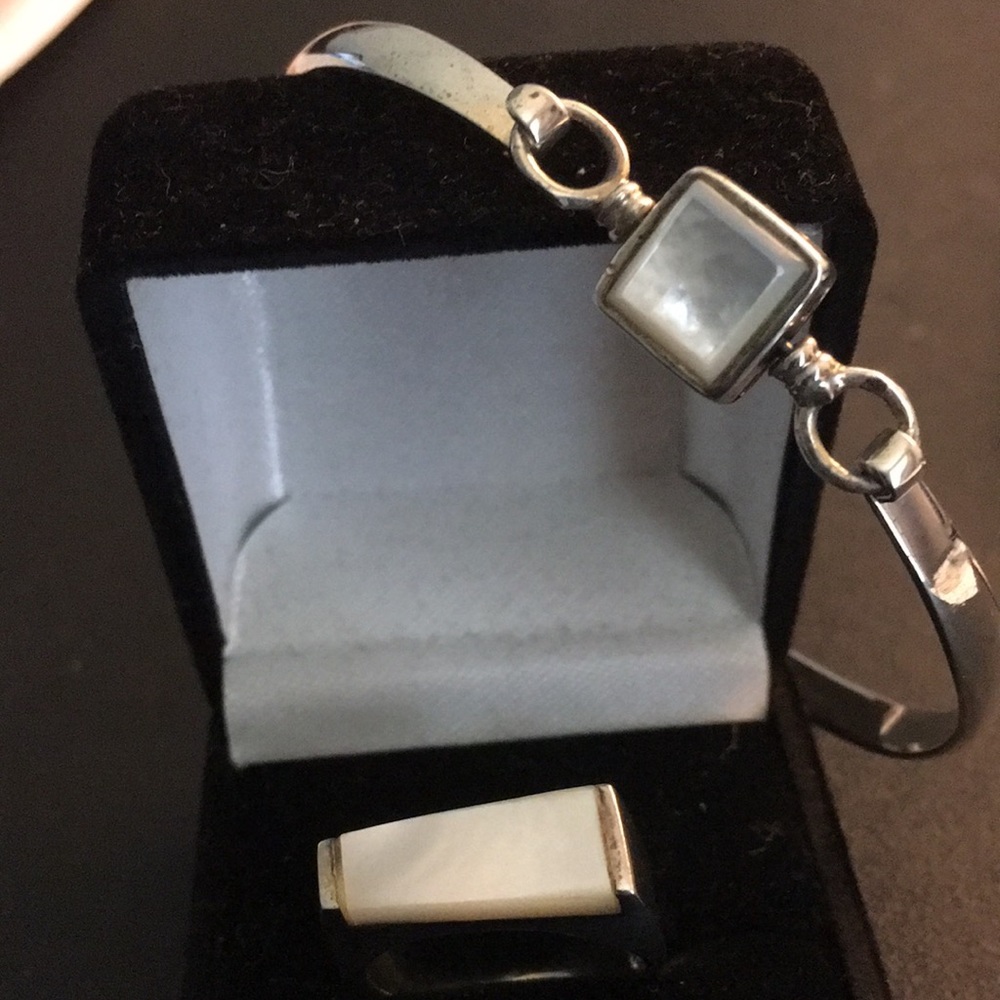 Onyx ring and bracelet to match